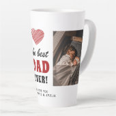Tasse Latte Meilleur papa Jamais Red Heart 2 Photo (Angle droit)