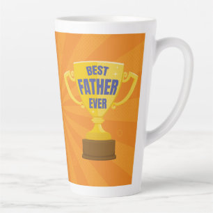 Tasse Latte Meilleur Père Jamais Retro Trophy Cup pour Papa Co