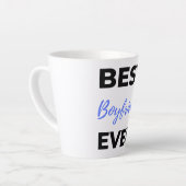 Tasse Latte Meilleur petit ami jamais noir (Angle gauche)