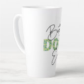 Tasse Latte Meilleur script de Doc Ever et lettres de bloc flo (Angle gauche)