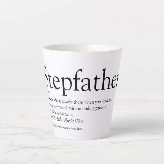 Tasse Latte Meilleur Stepfather jamais connu du monde, Stepdad (Devant)
