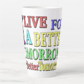 Tasse Latte "MEILLEURE DEMAIN" Mignonne Design. Commandez dès (Devant)