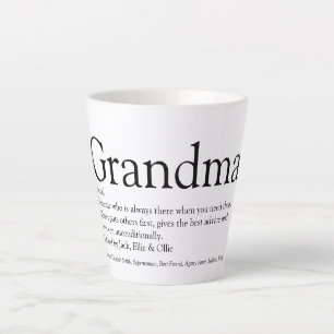 Tasse Latte Meilleure Grand-mère du Monde, Définition de Grand