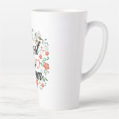 Tasse Latte Meilleure Maman Design Floral Élégant (Droite)
