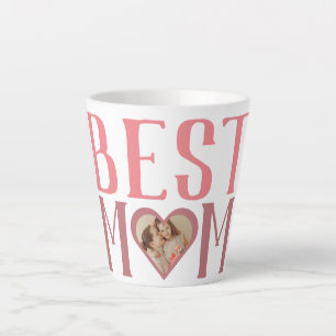 Tasse Latte Meilleure maman jamais   Cute 1 Photo Joyeuse Fête