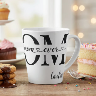 Tasse Latte Meilleure maman jamais, jour de la mère noire