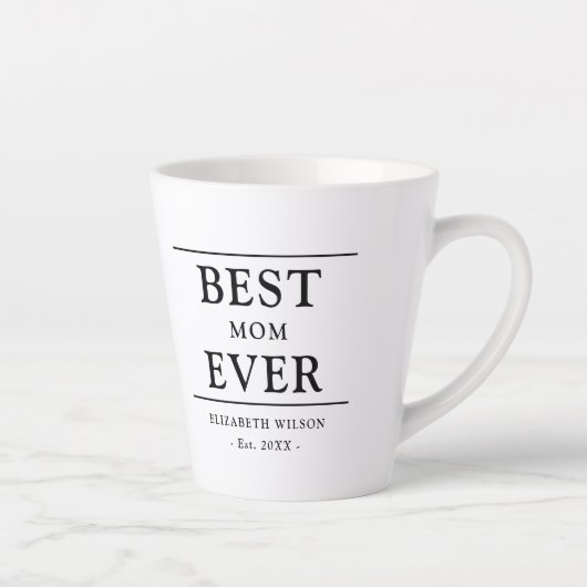 Tasse Latte Meilleure maman jamais mère mère cadeau (Droite)