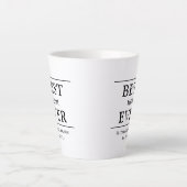 Tasse Latte Meilleure maman jamais mère mère cadeau (Devant)