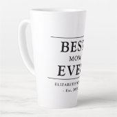 Tasse Latte Meilleure maman jamais mère mère cadeau (Angle gauche)