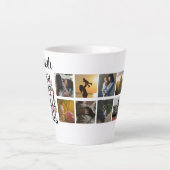 Tasse Latte Meilleure maman Jamais Nom et photo Collage de la  (Devant)