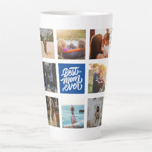 Tasse Latte Meilleure maman Jamais Personnalisé Photo Collage