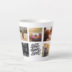 Tasse Latte Meilleure Maman Jamais Personnalisée Photo Collage