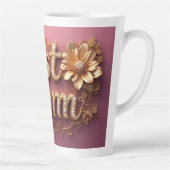 Tasse Latte Meilleure Maman Lettre Dorée (Droite)