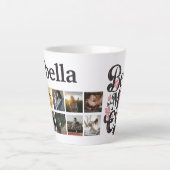 Tasse Latte Meilleure Mère Collage de Photos Script Rétro Fête (Devant)