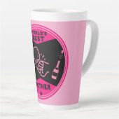 Tasse Latte Meilleure mère du monde rose original (Angle droit)