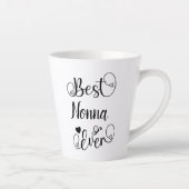 Tasse Latte Meilleure Nonna jamais typographie joli Script cur (Droite)