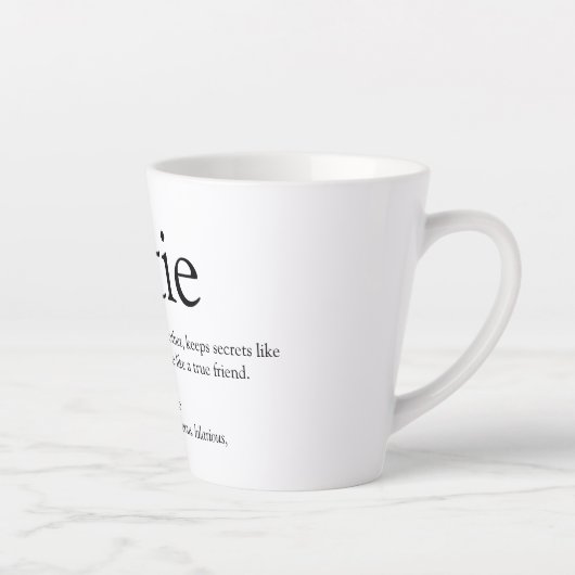 Tasse Latte Meilleure Tante, Tante Définition du monde (Droite)