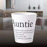 Tasse Latte Meilleure Tante, Tante Définition du monde<br><div class="desc">Personnalisez votre tante ou votre tante préférée pour créer un cadeau unique. Une façon parfaite de lui montrer à quel point elle est extraordinaire chaque jour. Conçu par Thisisnotme©</div>