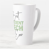 Tasse Latte Meilleure technologie patient jamais floral bloc & (Angle droit)