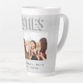 Tasse Latte Meilleurs amis argent photo besties (Angle droit)