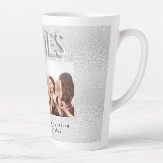 Tasse Latte Meilleurs amis argent photo besties (Droite)
