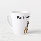 Tasse Latte Meilleurs amis pour Frenchie Dog (Angle gauche)