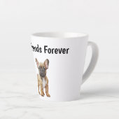Tasse Latte Meilleurs amis pour Frenchie Dog (Angle droit)