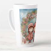 Tasse Latte Meilleurs amis pour Noël (Angle gauche)