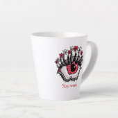 Tasse Latte Mélange des yeux mal Déplaisant Psychédélique Horr (Angle droit)