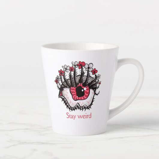 Tasse Latte Mélange des yeux mal Déplaisant Psychédélique Horr (Droite)