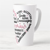 Tasse Latte Mémé Cœur Mignon (Angle droit)