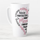 Tasse Latte Mémé Cœur Mignon (Angle gauche)