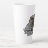Tasse Latte Mème de chat amusant pour les amateurs de chatte e (Devant)