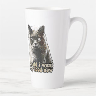 Tasse Latte Mème de chat amusant pour les amoureux de les chat