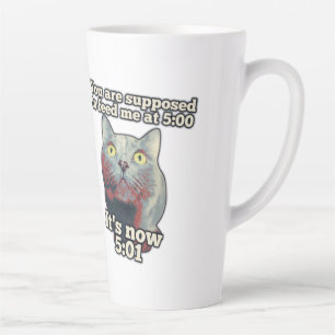 Tasse Latte Mème de chat amusant pour les chattes et les amour