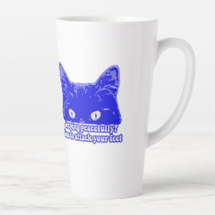 Tasse Latte Mème de chat drôle pour les propriétaires et les a