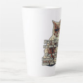 Tasse Latte Mème de chat fâché drôle pour les kitty personnes (Devant)