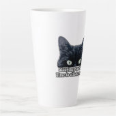 Tasse Latte Mème de chat grincheux amusant pour les propriétai (Devant)