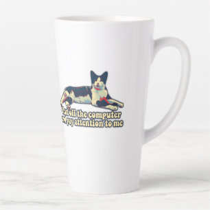 Tasse Latte Mème de chat grincheux drôle pour les personnes et