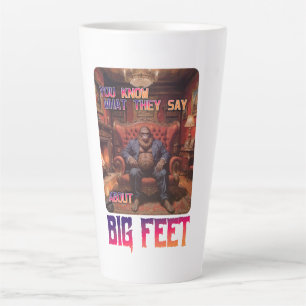 Tasse Latte Mème de pieds Bigfoot amusant