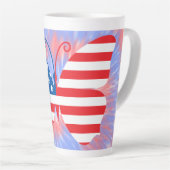 Tasse Latte Memorial Day/4 juillet Butterfly (Angle droit)