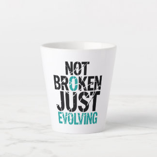 Tasse Latte Mental Health Recovery Not Broken Quote