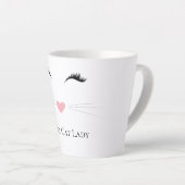 Tasse Latte Meow Crazy Cat Lady (Angle droit)