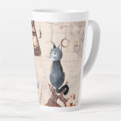 Tasse Latte Meow Cute Magic School Chat (Angle droit)