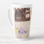 Tasse Latte Meow Cute Magic School Chat (Angle gauche)