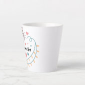Tasse Latte Meowentine Drinkware Design pour Amoureux de les c (Devant)