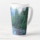 Tasse Latte Merced river by Happy Isles, Yosemite, CA (Angle droit)
