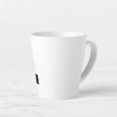 Tasse Latte Merci d'être venu Cœur moderne noir et blanc (Angle droit)