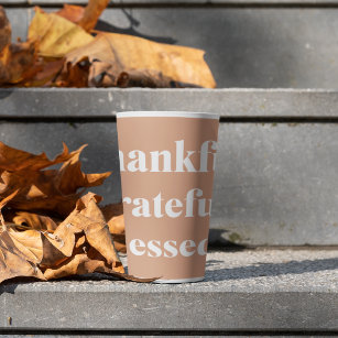 Tasse Latte Merci gracieux béni   Thanksgiving