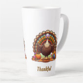 Tasse Latte Merci, la Turquie méditant (Angle droit)